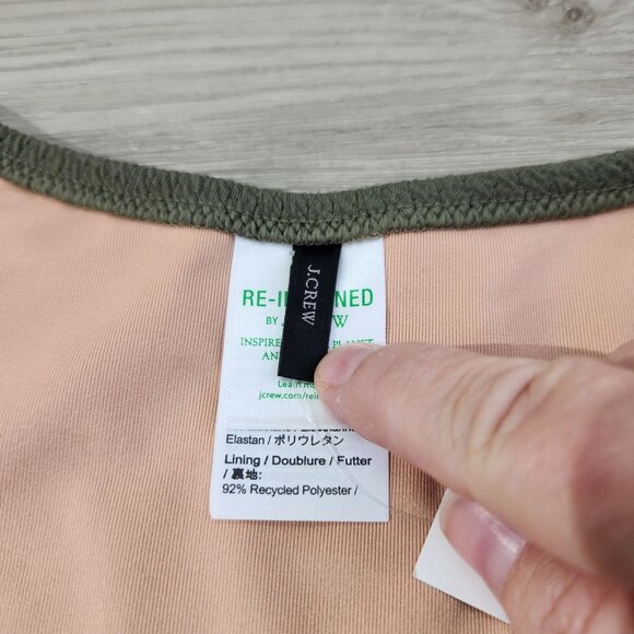 J. Crew Green Textured Curved Waist Cheeky Bikini Bottom New With Tags Womens XL - Picture 9 of 16